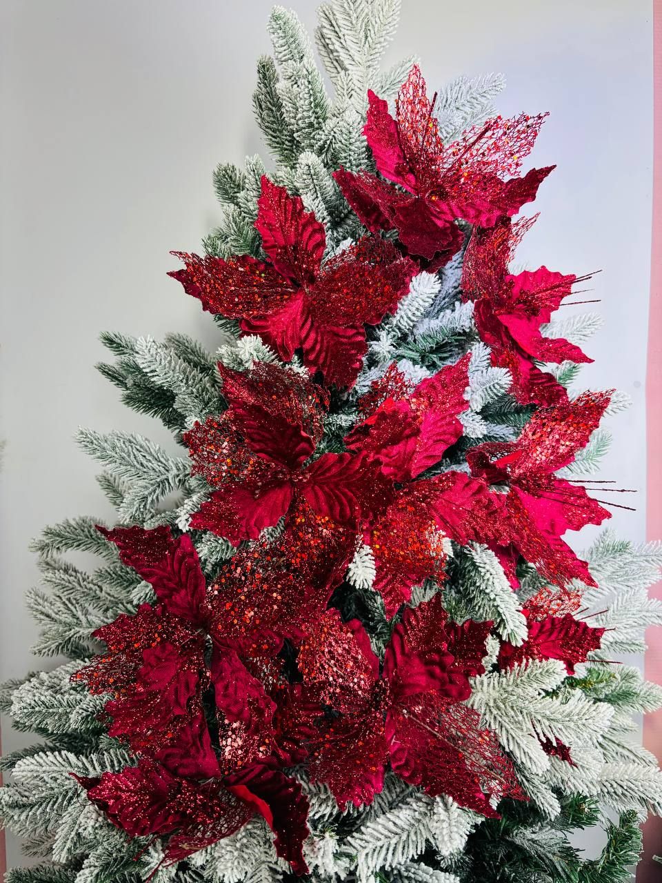 

Новогоднее украшение- Цветок Merry Christmas красный 10 шт. 18774