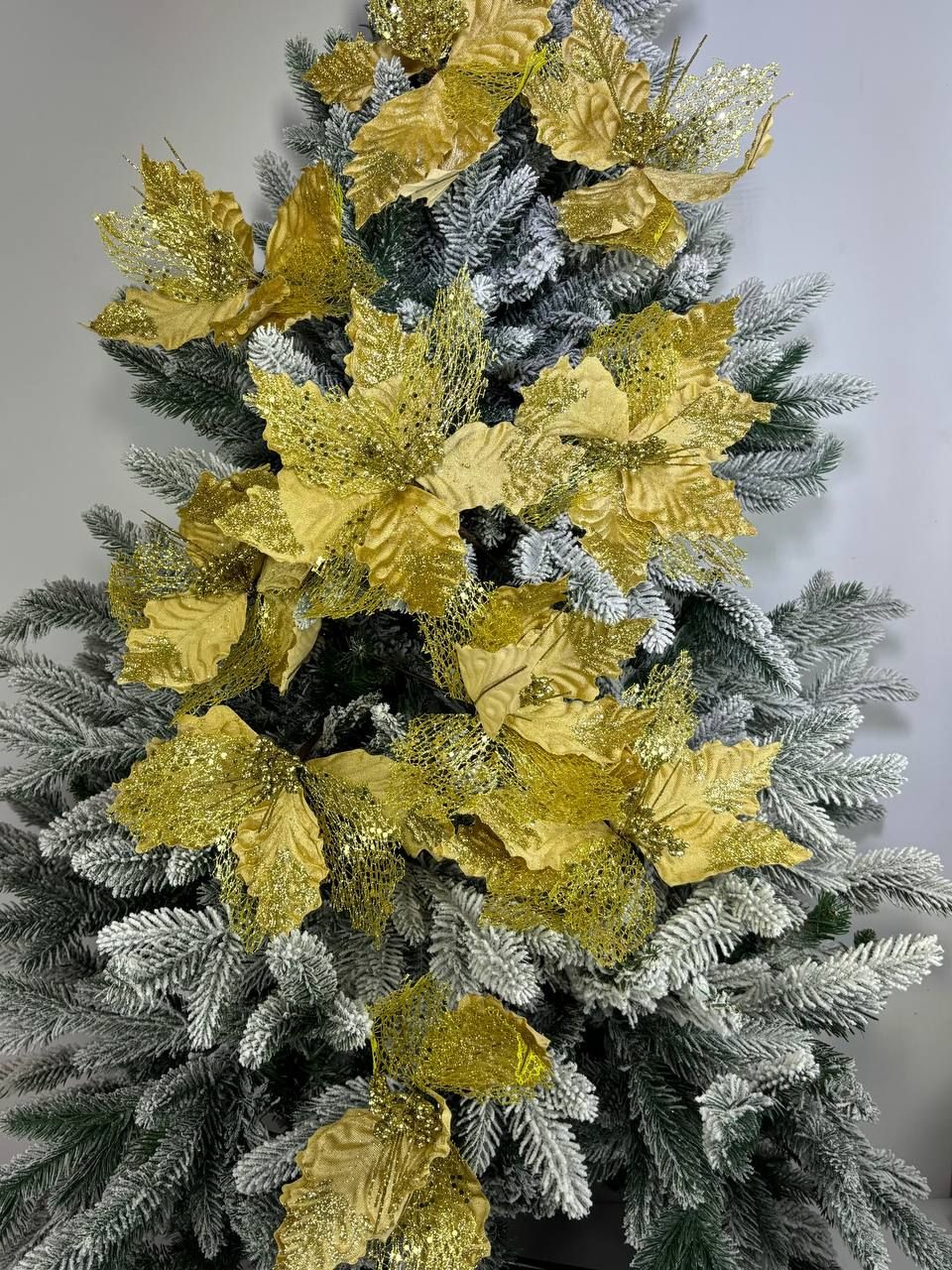 

Новогоднее украшение- Цветок Merry Christmas золото 10 шт. 18768