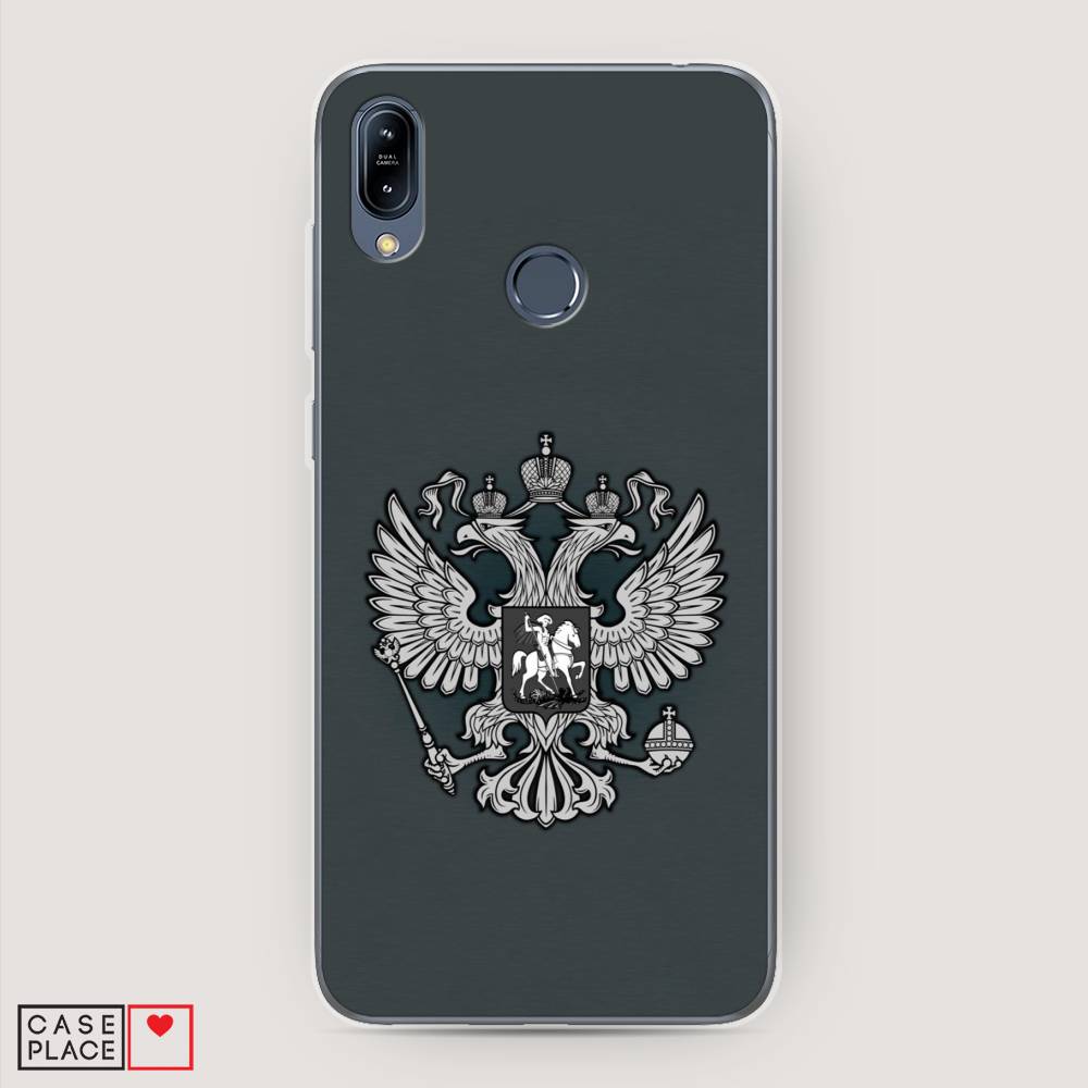 фото Чехол awog "герб россии серый" для asus zenfone max m2 zb633kl