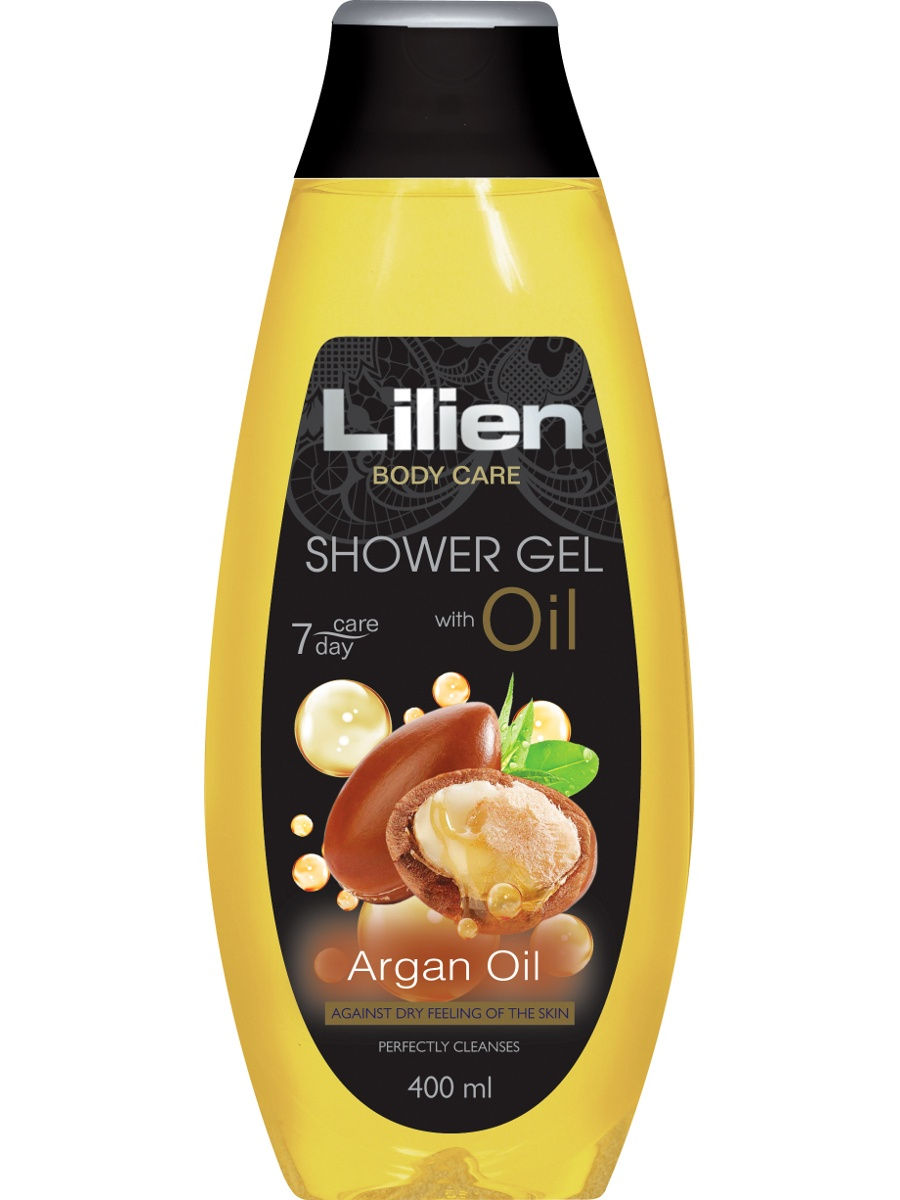 Гель для душа Lilien Argan Oil с маслом арганы, очищающий 400 мл витэкс cream cocktail крем гель для душа миндальное молочко с маслом миндаля 515