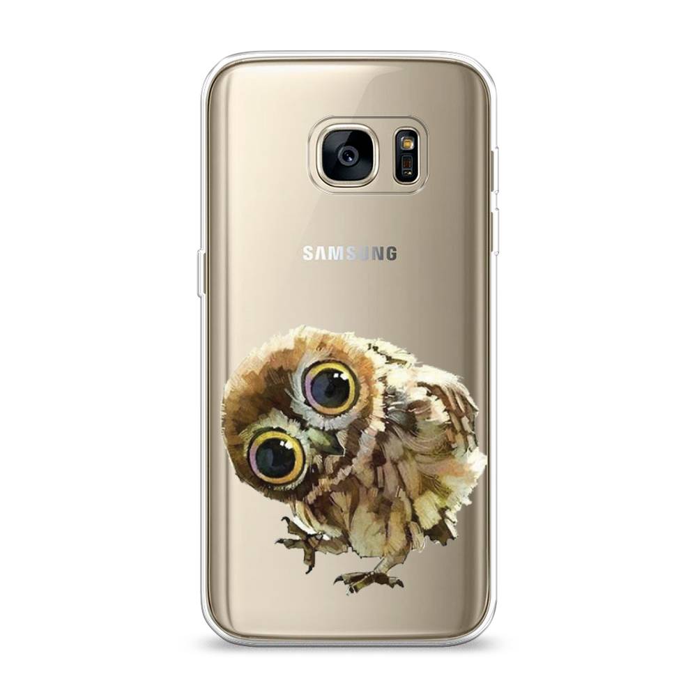 

Чехол Awog на Samsung Galaxy S7 "Любопытный совенок", Коричневый;белый;прозрачный, 24550-1