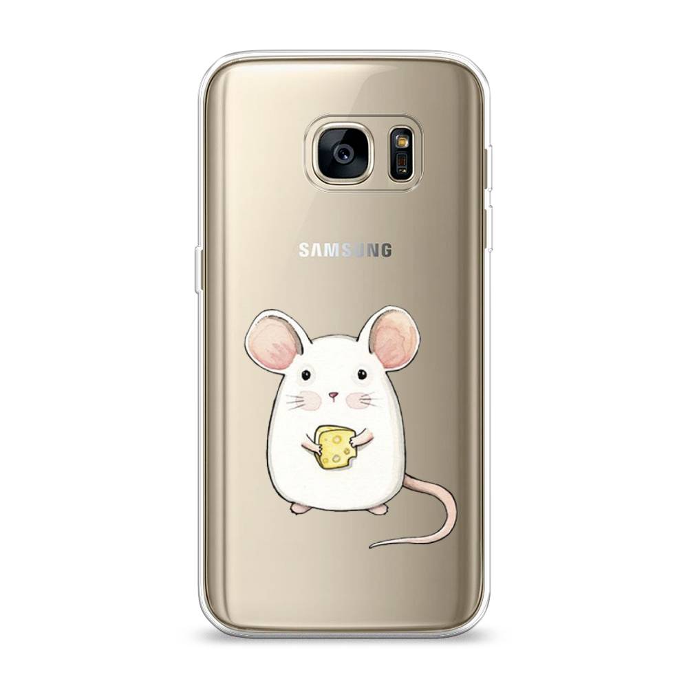 

Чехол Awog на Samsung Galaxy S7 "Мышка", Белый;розовый;прозрачный, 24550-1