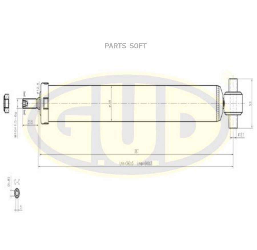 

Амортизатор Opl Corsa 7.06-/Fiat Grande Punto 10.05- Зад G.U.D арт. GSA343459