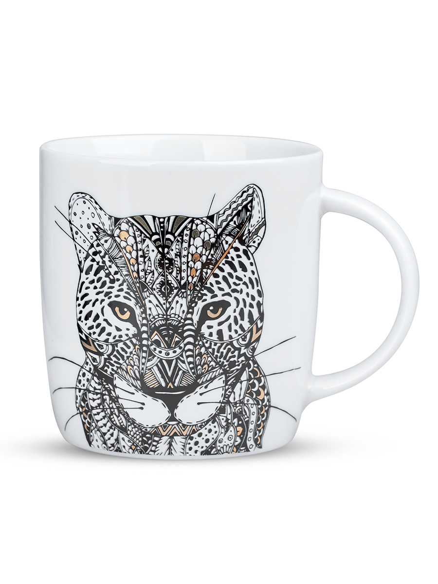 фото Кружка керамическая для чая и кофе "termico", 350 мл., леопард