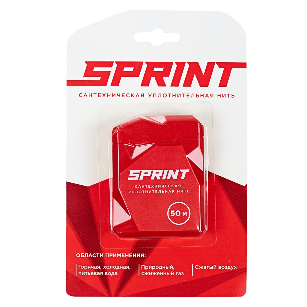 

Нить сантехническая 50 м, Sprint, блистер, 61011, Белый