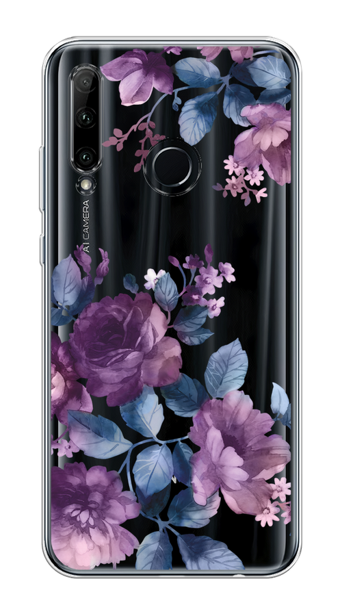 

Чехол на Honor 10i/20e, Huawei P Smart Plus 2019 "Purple Blossoms", Синий;фиолетовый, 68850-1