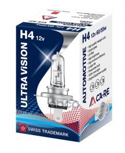 Автолампа H4 Ca-Re Halogen Bulb 12V 60/55W P43t Ultra CA-RE арт. 39064