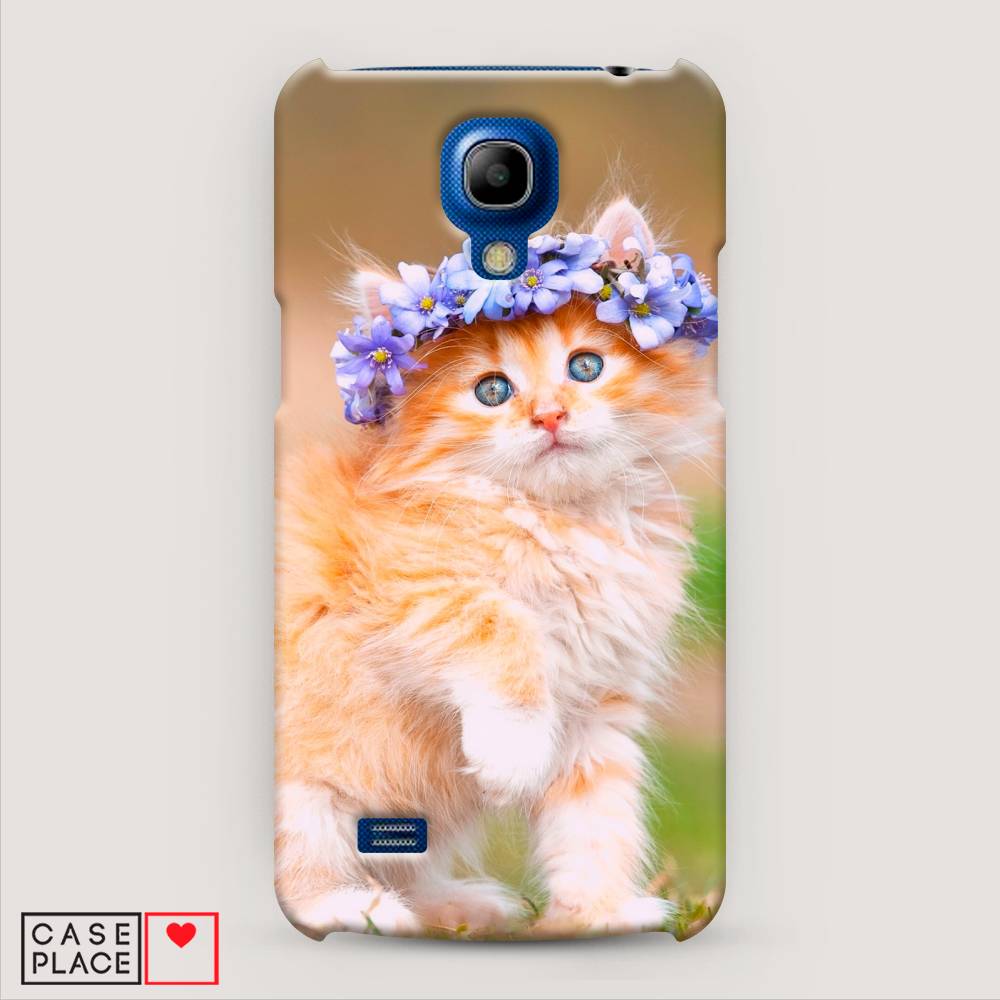 

Чехол Awog "Рыжий кот в венке" для Samsung Galaxy S4 mini, 24020-1