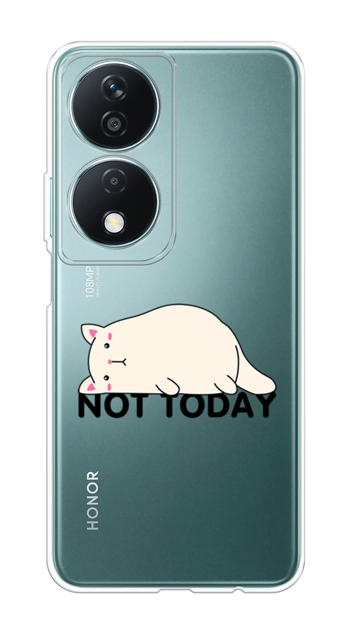 

Чехол на Honor X7B "Cat not today", Белый;розовый;черный, 6123350-1