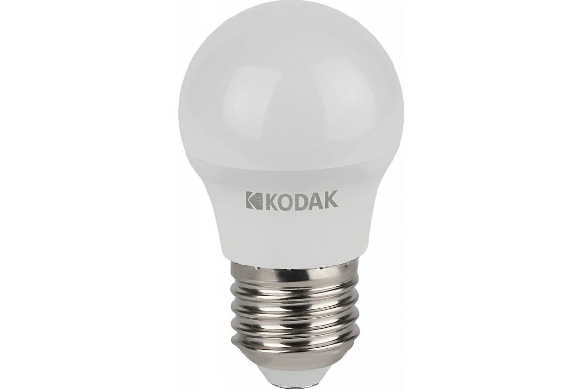 Лампа светодиодная Kodak P45-7W-830-Е27 7 Вт 3000 K шар теплый белый свет