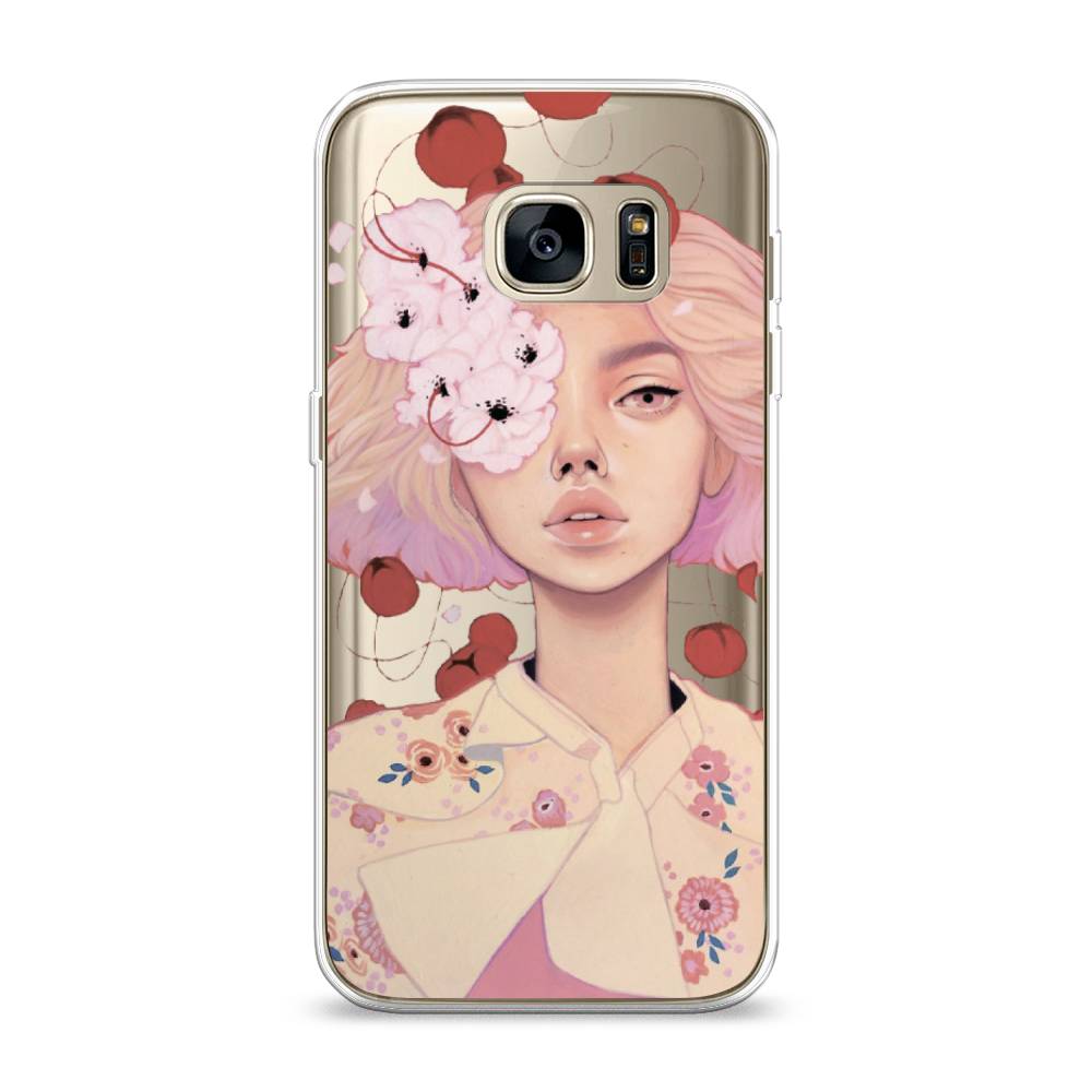 

Чехол Awog на Samsung Galaxy S7 "Цветочная анархия", Бежевый;розовый;красный, 24550-7