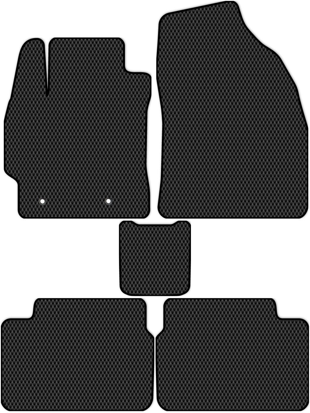 

Коврики ЭВА в салон для Toyota Corolla 10 2006 - 2013, 5 шт. черный, 4814-S5YLT-H