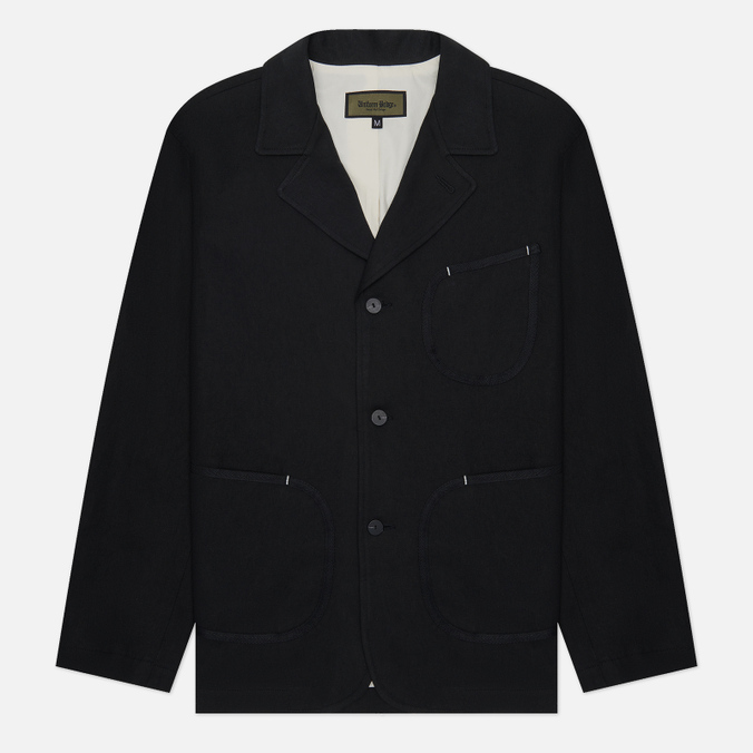 Мужской пиджак Uniform Bridge Pocket Linen чёрный, Размер XL