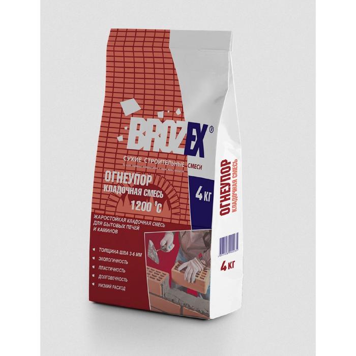 

Смесь монтажная BROZEX Огнеупор 4,0 кг