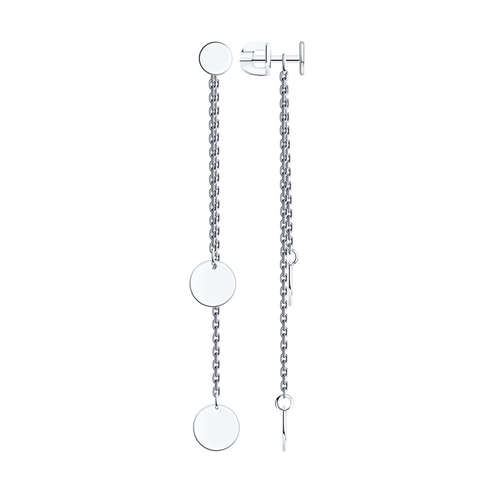 

Серьги из серебра без вставки SOKOLOV 94025540, 94025540