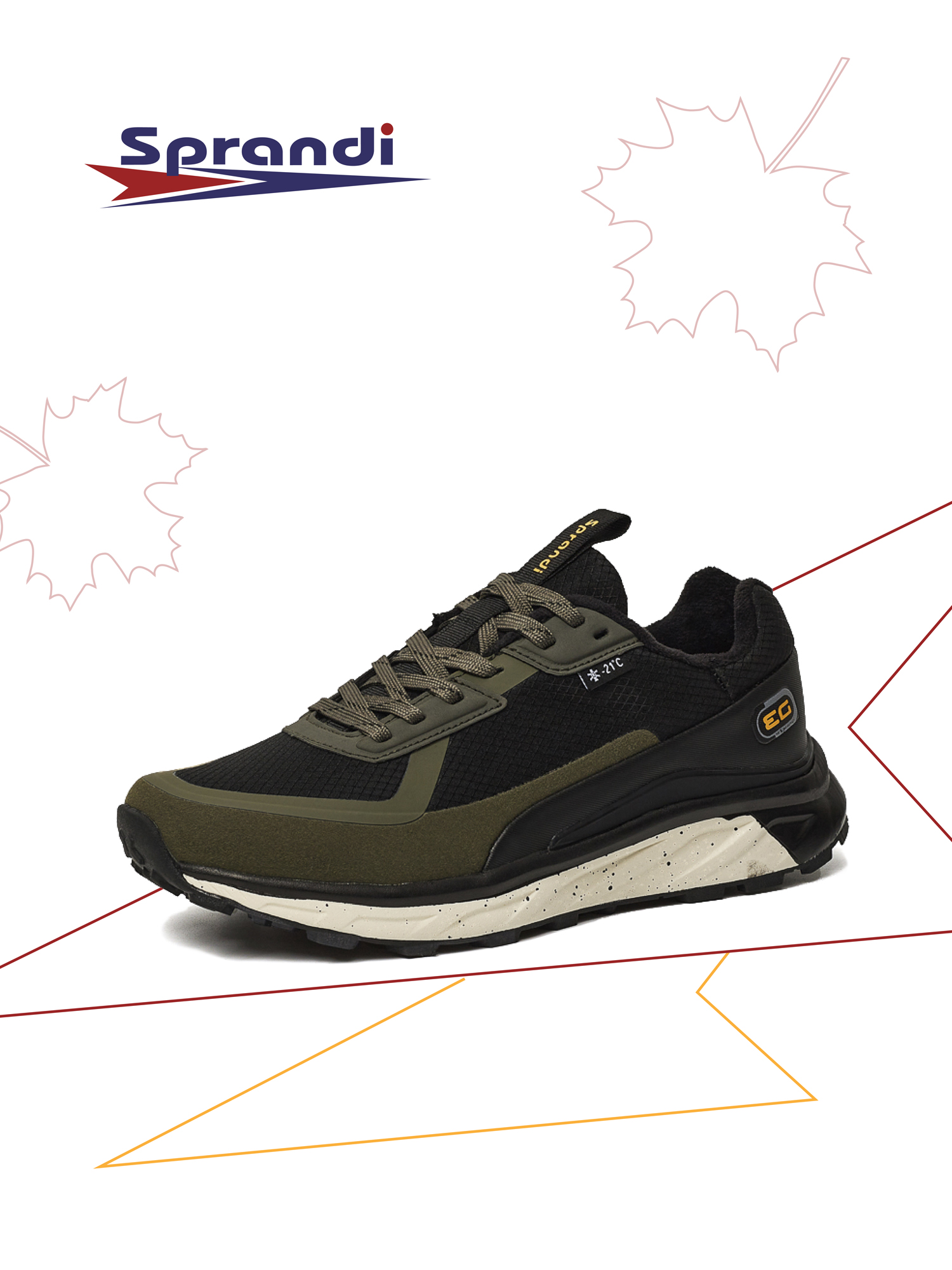 

Кроссовки мужские Sprandi P214 черные 42 EU, Черный, P214