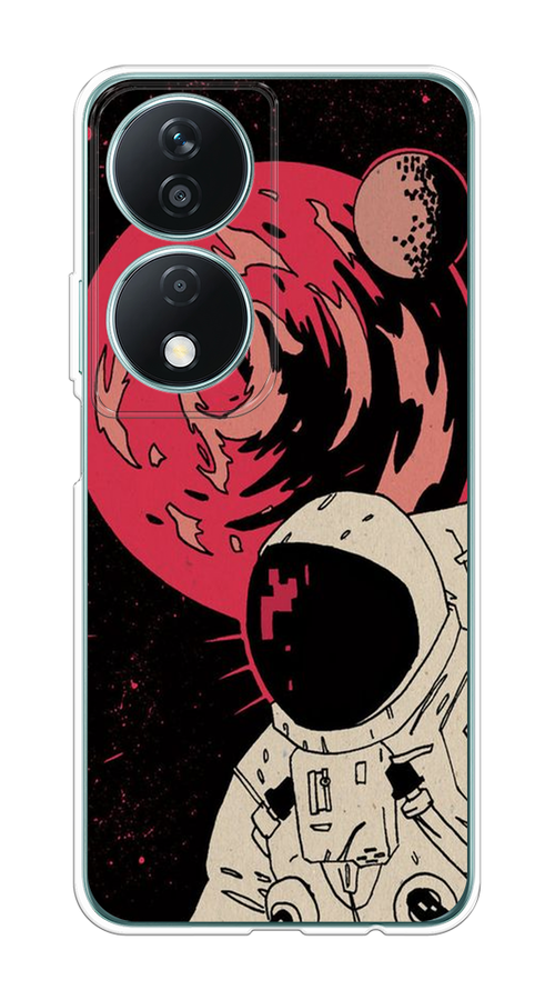

Чехол на Honor X7B "Космонавт возле Марса", Черный;красный, 6123350-1