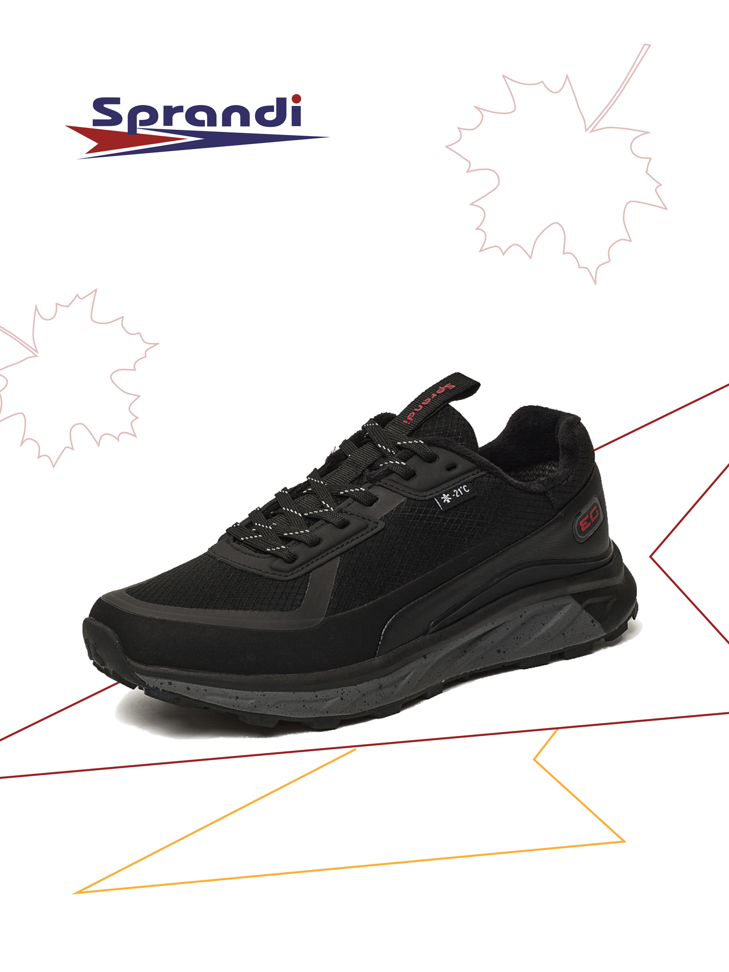

Кроссовки мужские Sprandi P214 черные 46 EU, Черный, P214