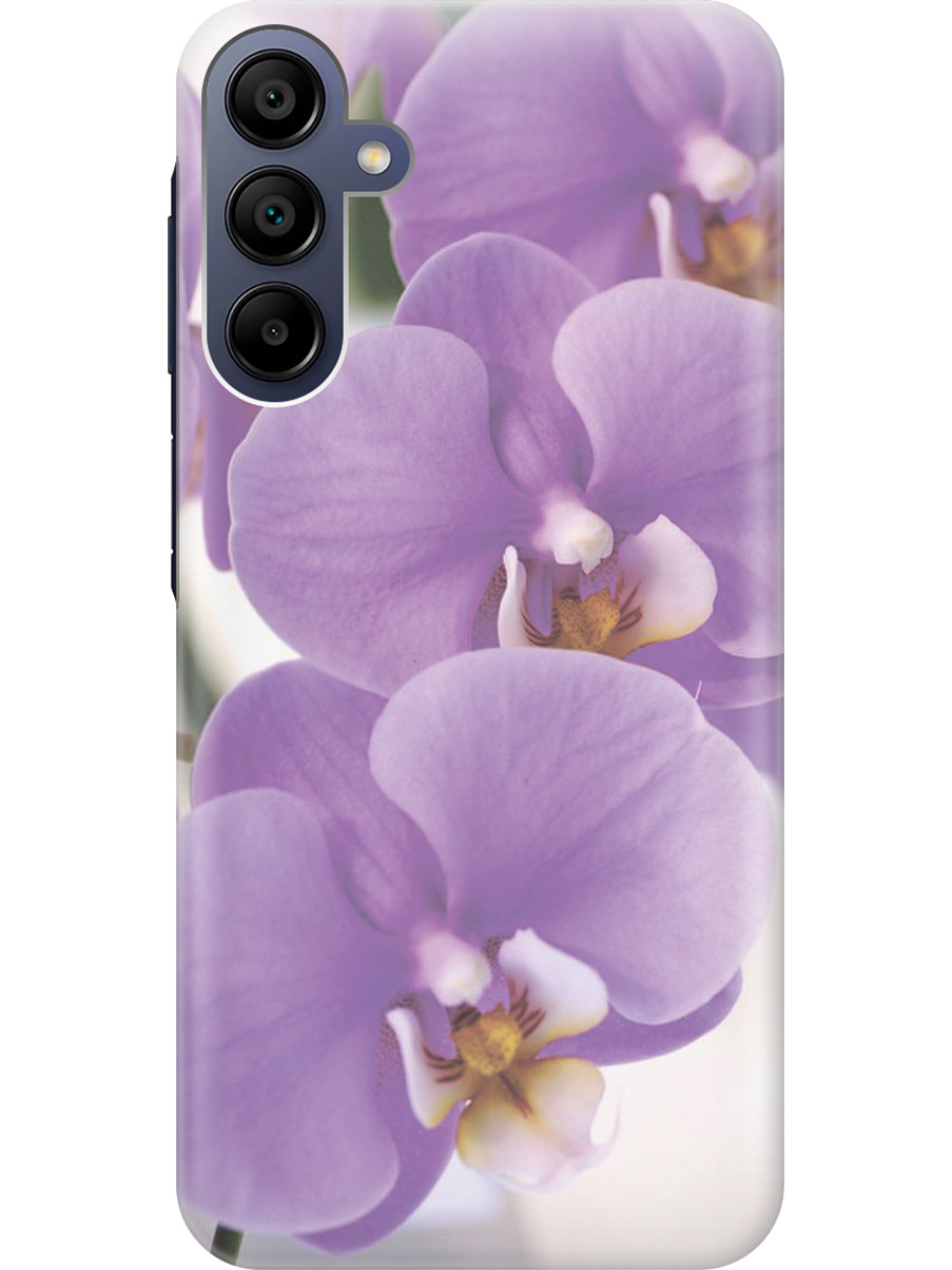 

Силиконовый чехол на Samsung Galaxy A15 с рисунком "Сиреневые орхидеи", Фиолетовый;серый, 20012138