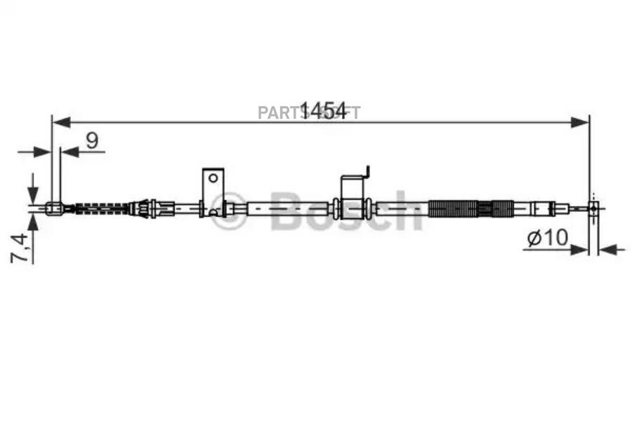 

1 987 482 294_трос ручника правый l=1277/1454 chevrolet captiva 2.4 07>
