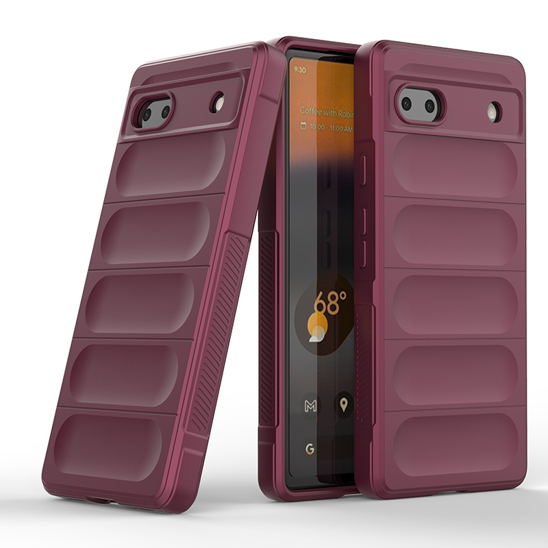 

Противоударный чехол Flexible Case для Google Pixel 6A, бордовый, Flexible Case