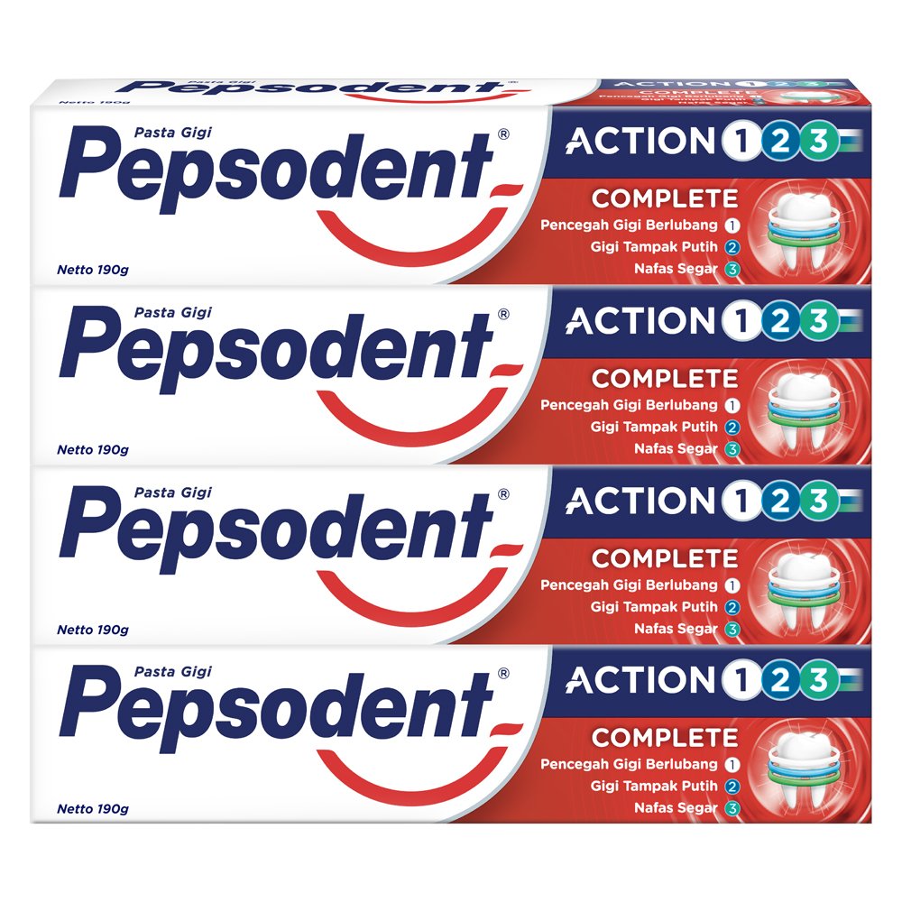 

Зубная паста Pepsodent ACTION 123 Тройное действие 190 г * 4 шт., Pepsodent