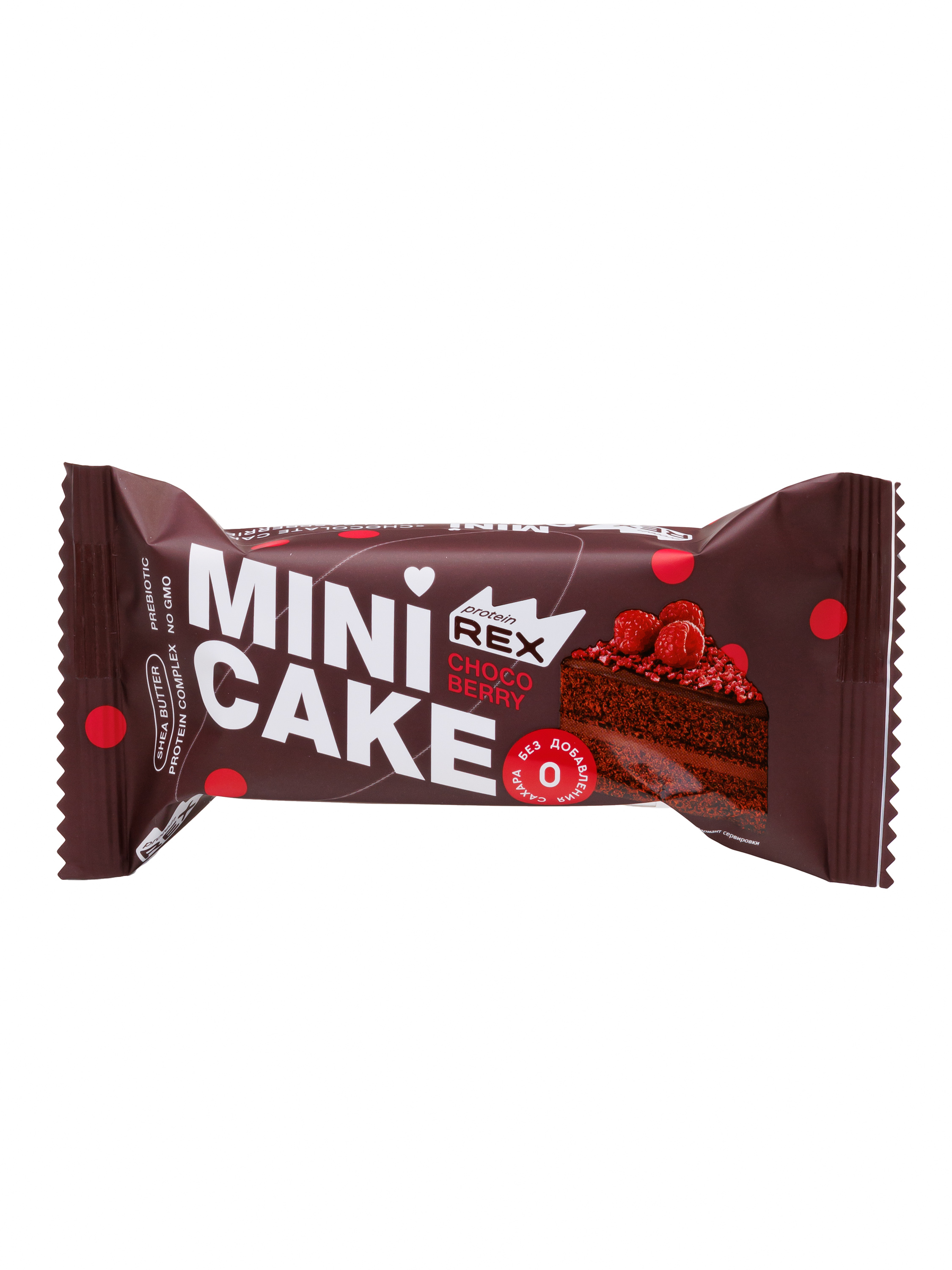 

Протеиновое пирожное ProteinRex Mini Cake, без сахара, с малиной, 40 г