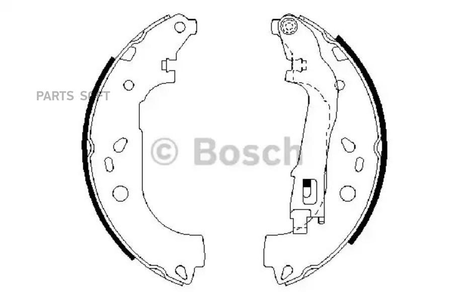 

Тормозные колодки Bosch барабанные для Fiat Doblo all 2002- 986487717