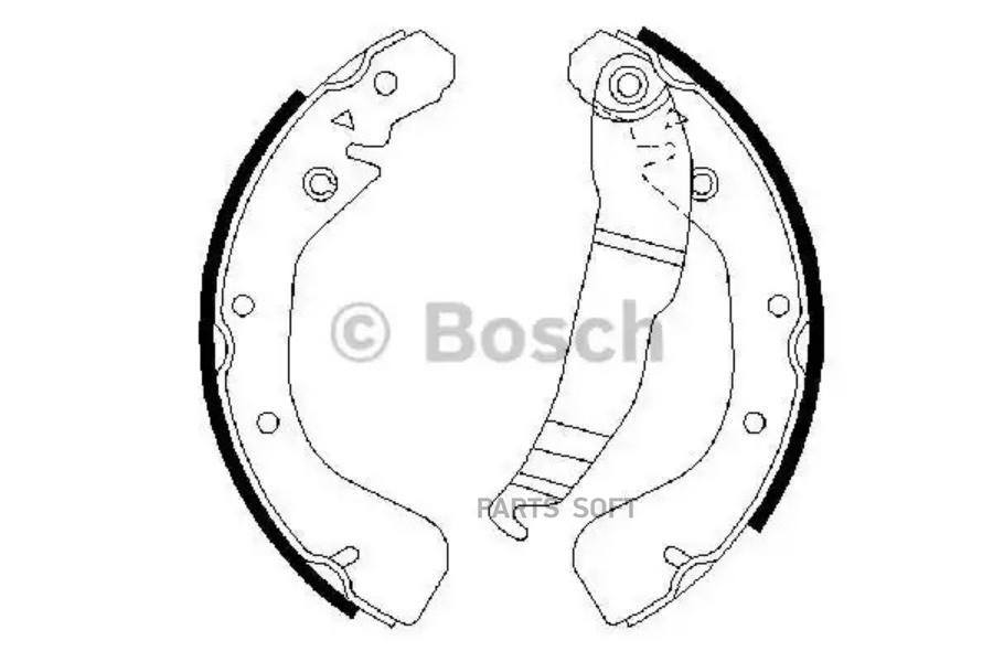 

Тормозные колодки Bosch барабанные для Opel Astra F van 96-98, Vectra B 1.6i 986487554