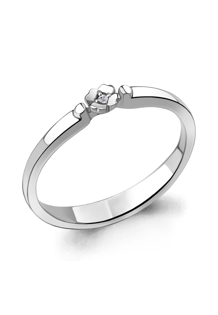 Кольцо помолвочное из серебра с бриллиантом р. 17,5 Kari Jewelry 060106.5