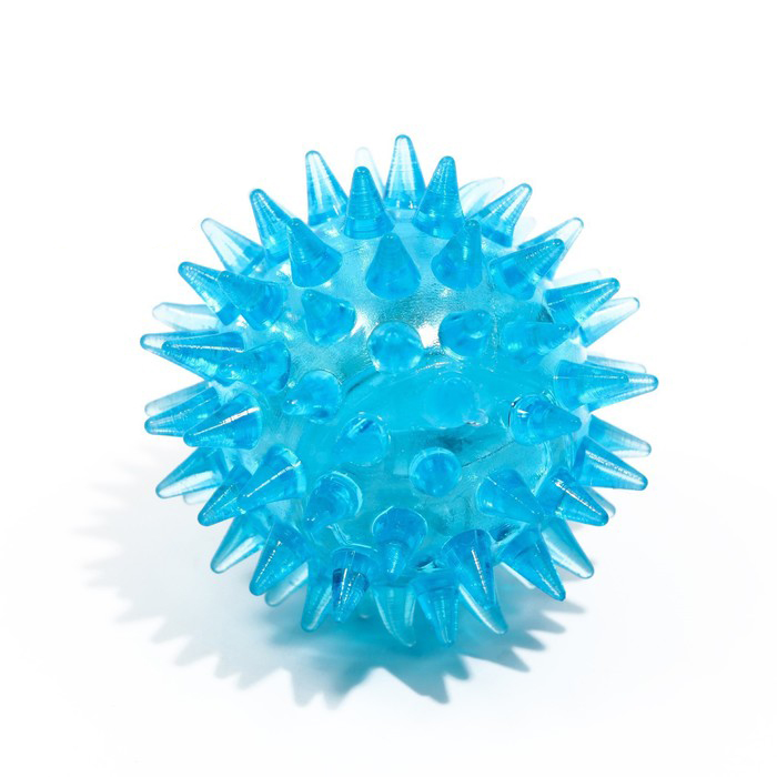 Игрушка для кошек Пижон Мяч светящийся мини, TPR, 3,5 см, голубой