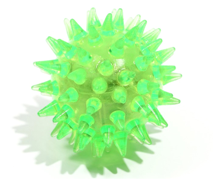 Игрушка для кошек Пижон Мяч светящийся мини, TPR, 3,5 см, зелёный