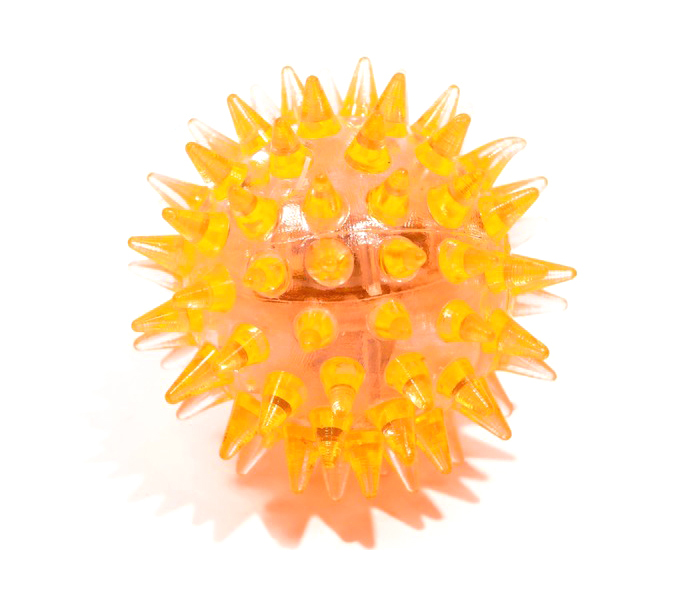 Игрушка для кошек Пижон Мяч светящийся мини, TPR, 3,5 см, оранжевый