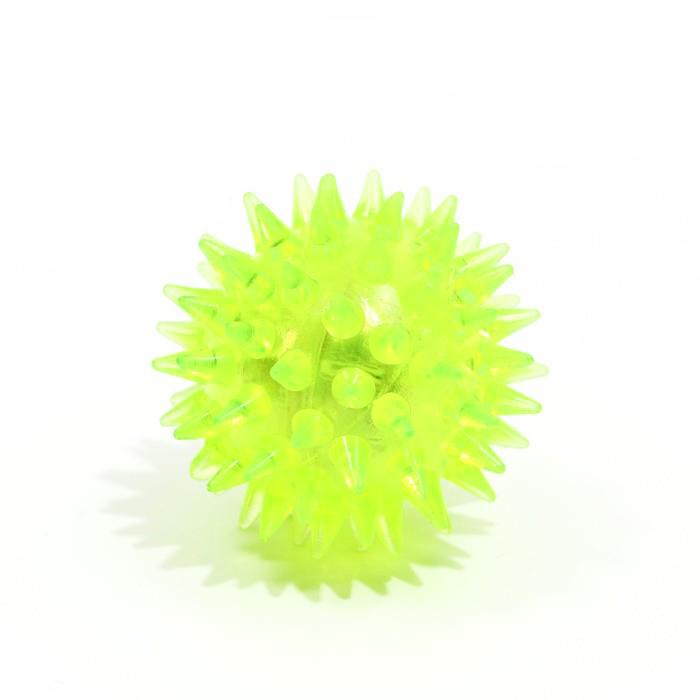 Игрушка для кошек Пижон Мяч светящийся мини, TPR, 3,5 см, жёлтый