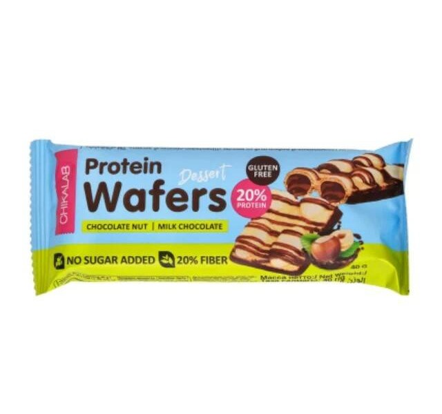 Батончик Bombbar CHIKALAB Protein Wafers Dessert, АССОРТИ 12х40г