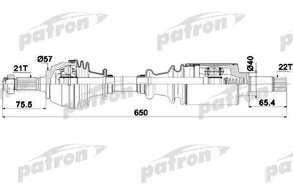 

Приводной вал PATRON PDS0040