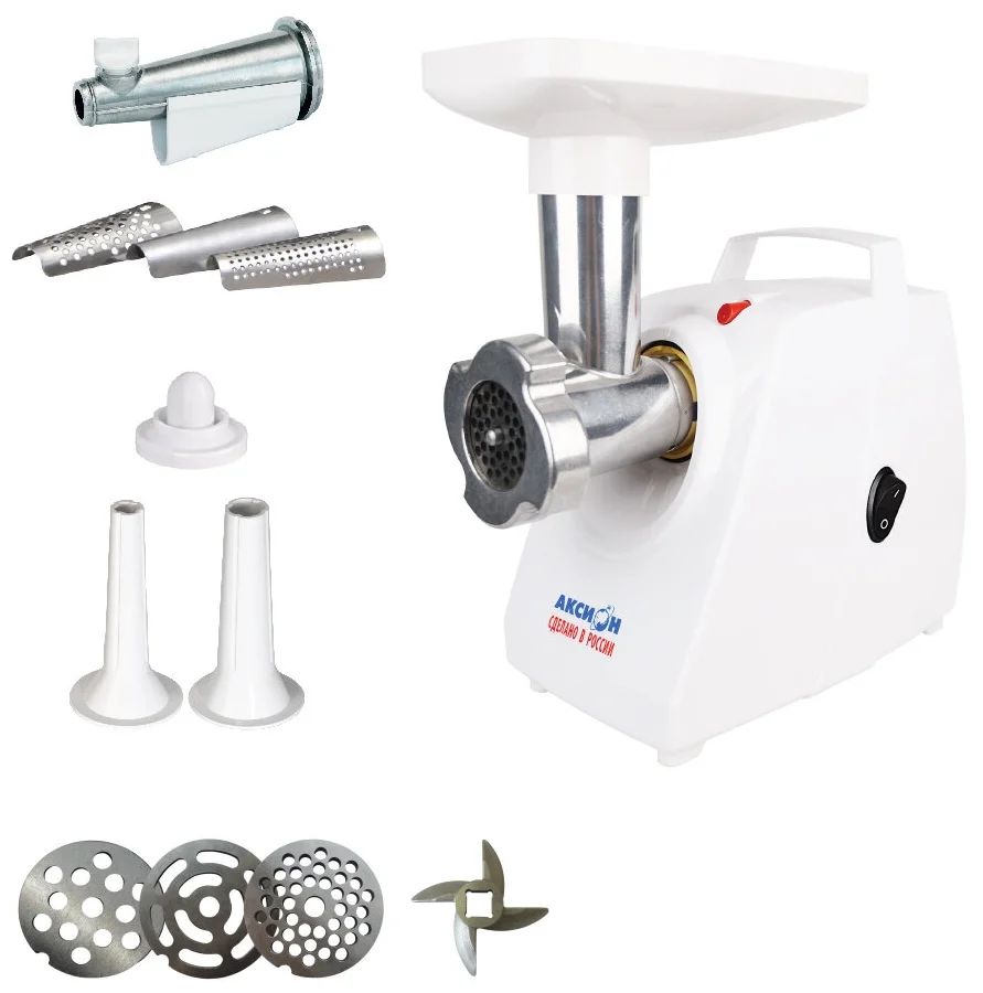 Электромясорубка AKSION М 34.04 230 Вт белый