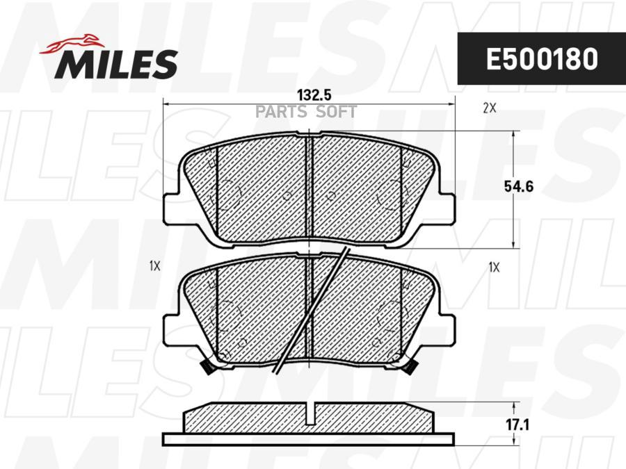 

Колодки Передние Тормозные Geely Atlas Ceramic Miles e500180