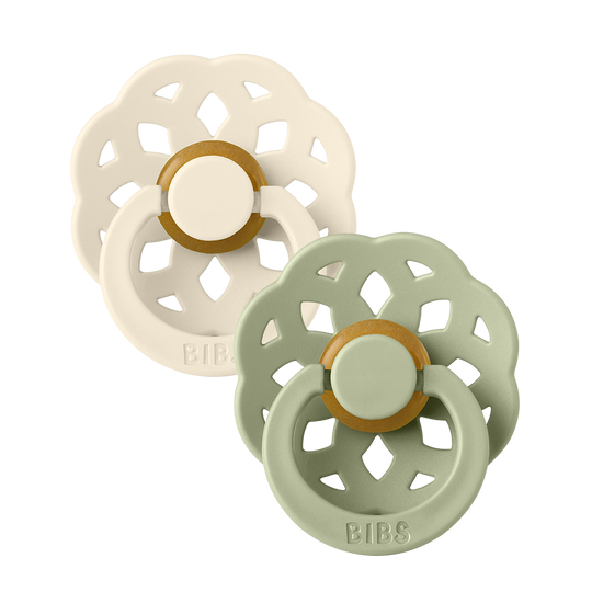 

Набор пустышек BIBS Boheme: Ivory/Sage, 0-6 мес., 2 шт. 230101, Boheme