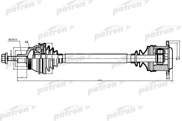 

Полуось прав AUDI: A6, A6 QUATTRO, A8, A8 QUATTRO, S8 98-04 PATRON PDS9039