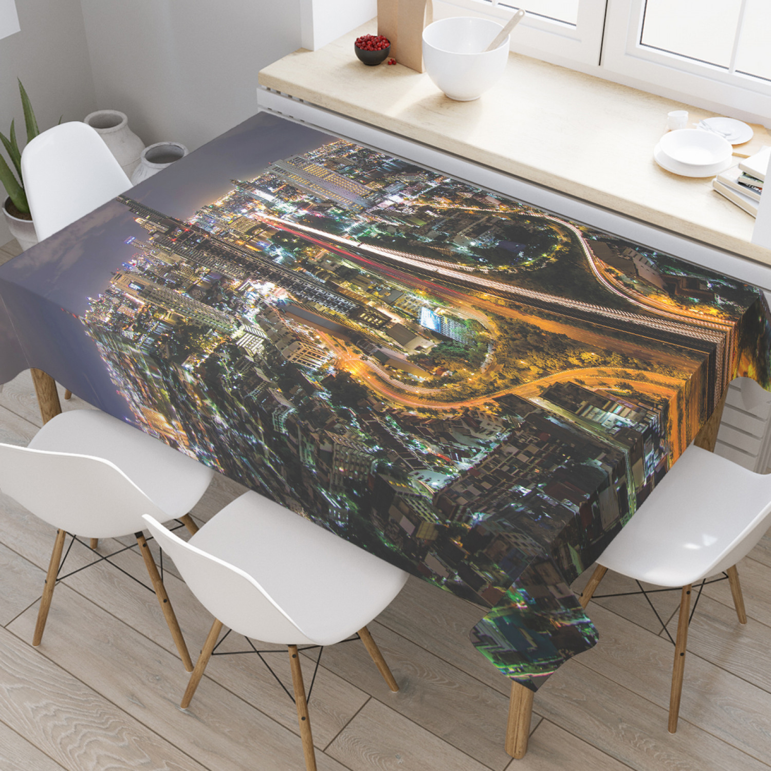 

Скатерть прямоугольная JoyArty "Над Меккой" из оксфорда, 120x145 см, Оранжевый, Над Меккой