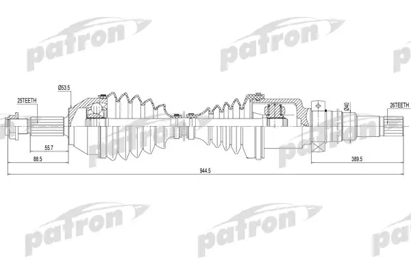 

Приводной вал PATRON PDS0179