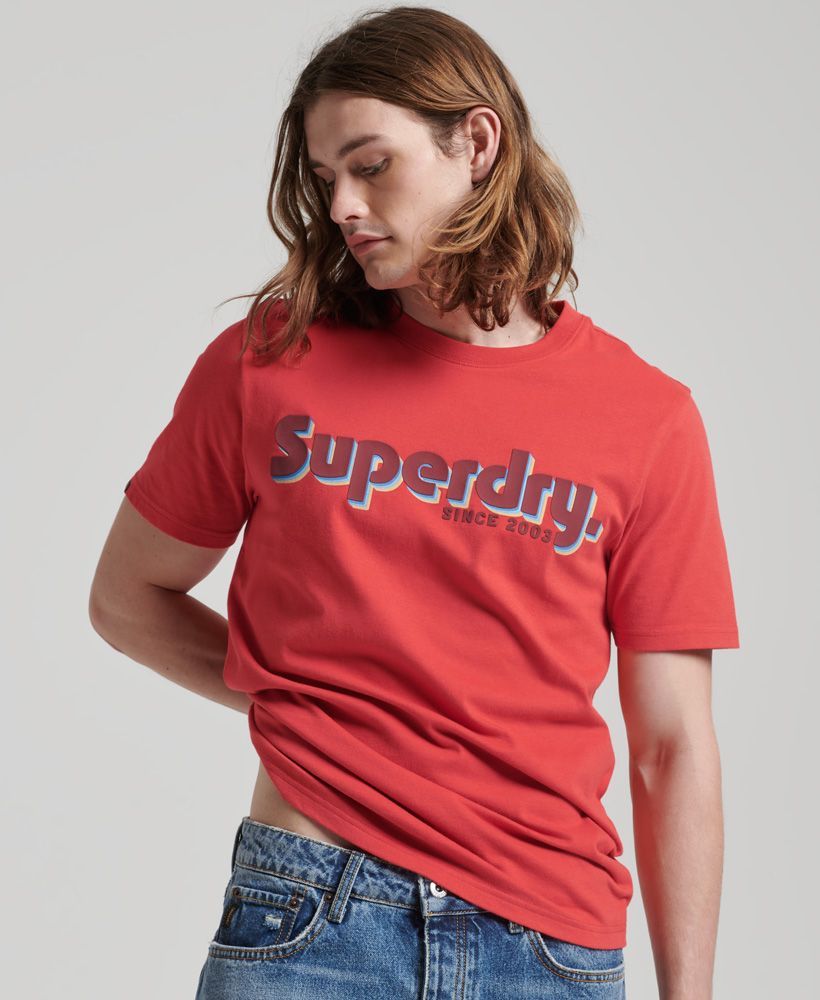 

Футболка мужская Superdry M1011756A красная S, Красный, M1011756A