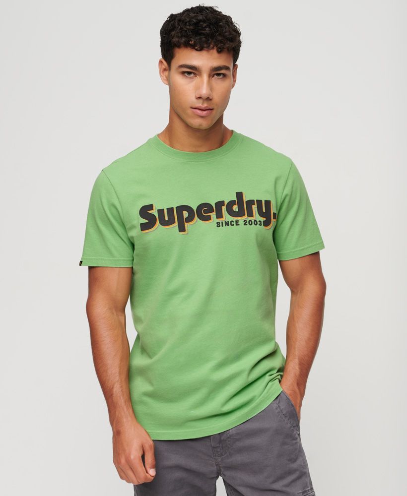 

Футболка мужская Superdry M1011756A зеленая S, Зеленый, M1011756A