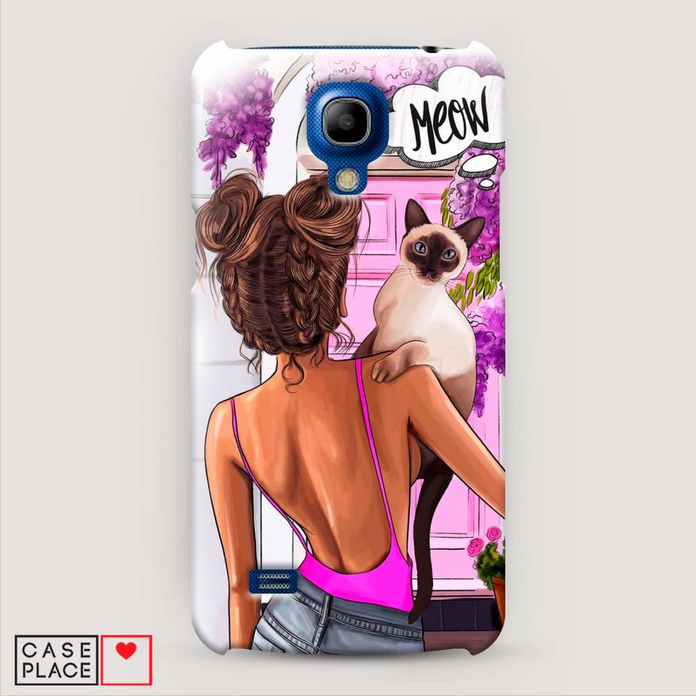 

Чехол Awog "Девушка с кошкой" для Samsung Galaxy S4 mini, 24020-5
