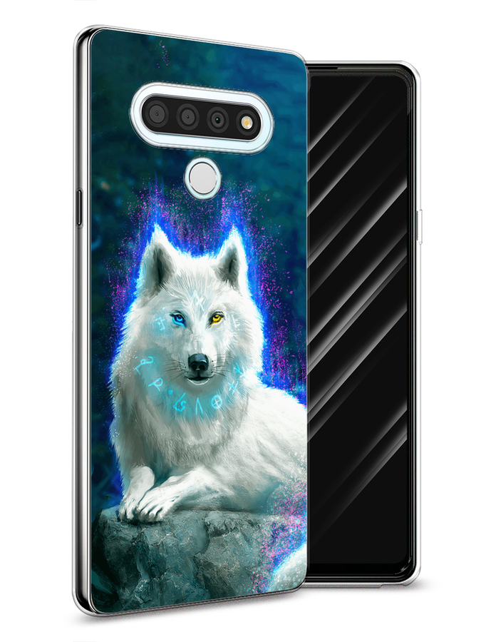 

Чехол Awog на LG Stylo 6 "Белоснежный волк", Белый;зеленый;фиолетовый, 84550-2