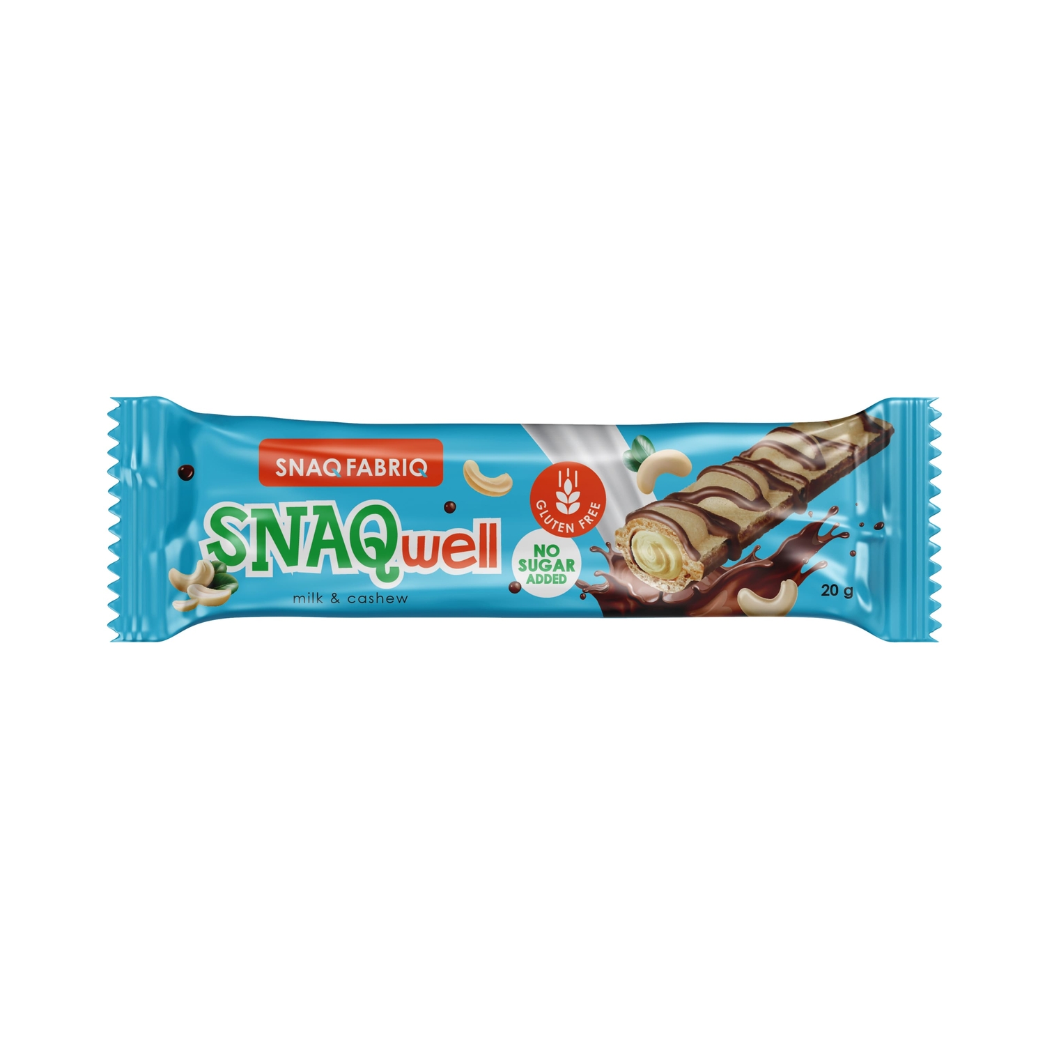 Snaq Fabriq Snaq Fabriq, SNAQwell, упаковка 28х20г (Milk & Cashew)