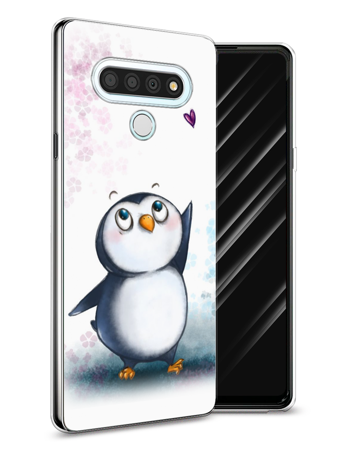 

Чехол Awog на LG Stylo 6 "Пингвин и сердечко", Белый, 84550-1