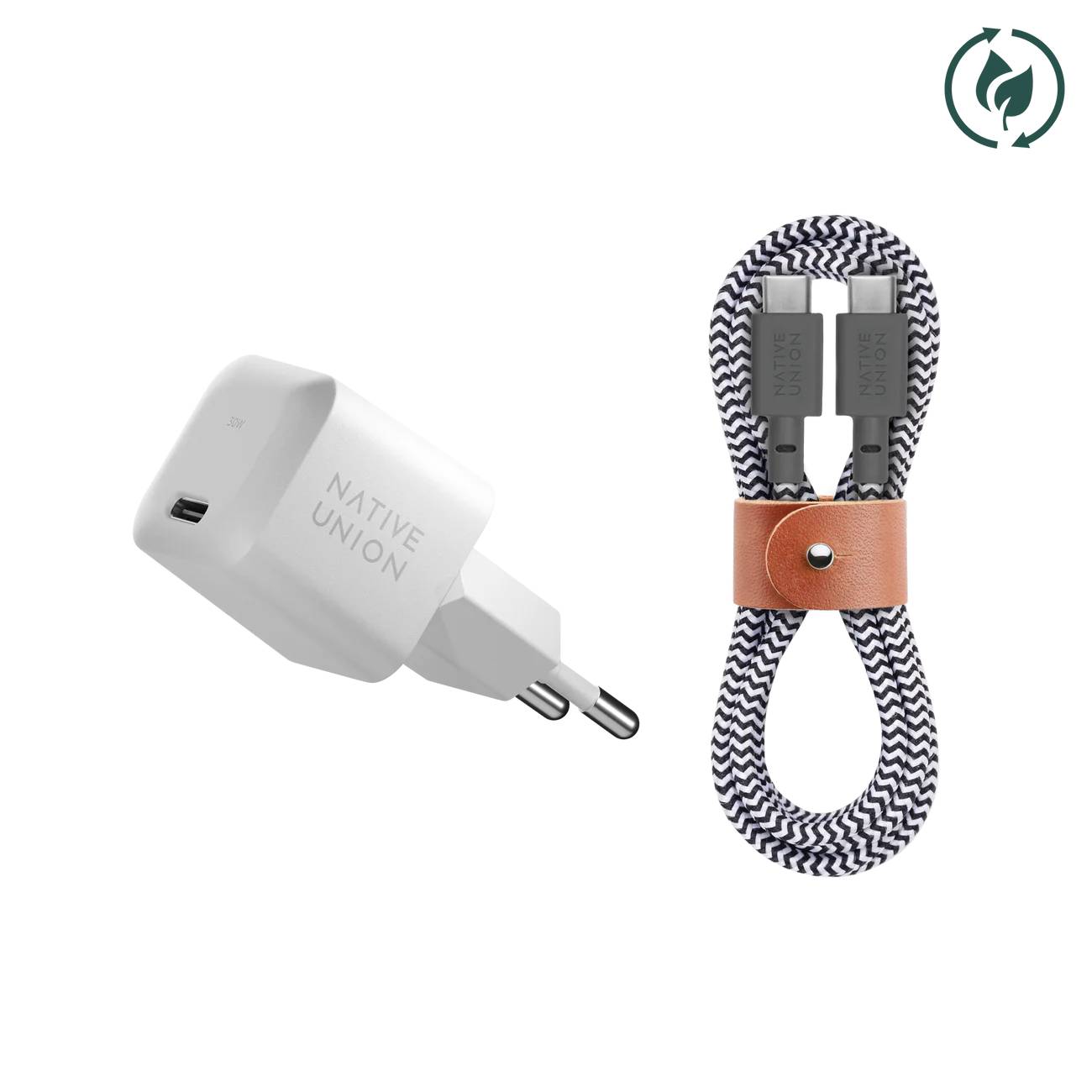 Сетевое зарядное устройство Native Union USB-C type-c - type-c 1xUSB Type-C 3 А белый