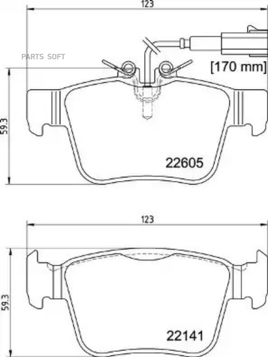 

Монтажный комплект тормозных колодок Brembo P23180